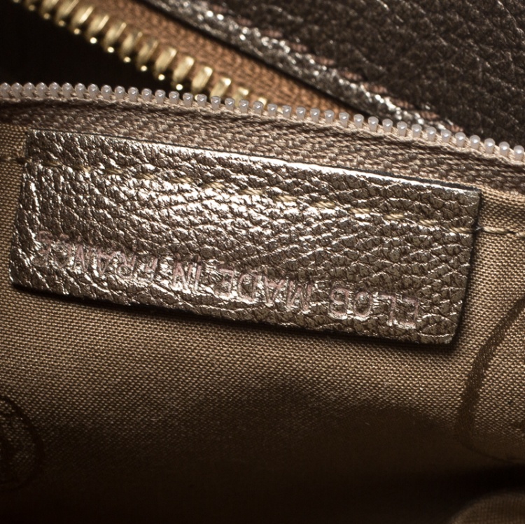 Pre Owned Cartier Gold Leather Marcello de Cartier Tote