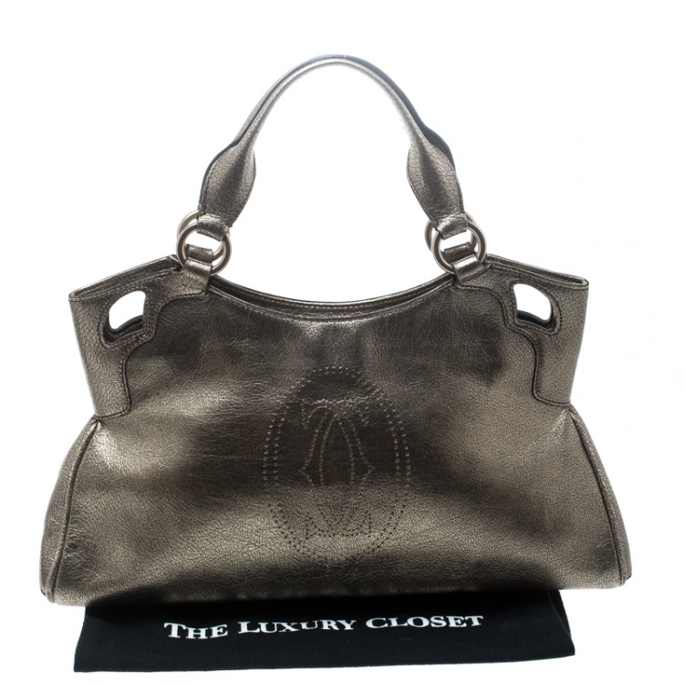 Pre Owned Cartier Gold Leather Marcello de Cartier Tote