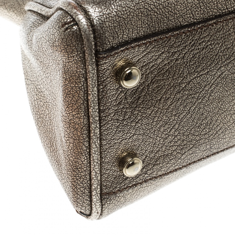Pre Owned Cartier Gold Leather Marcello de Cartier Tote