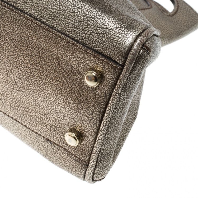 Pre Owned Cartier Gold Leather Marcello de Cartier Tote