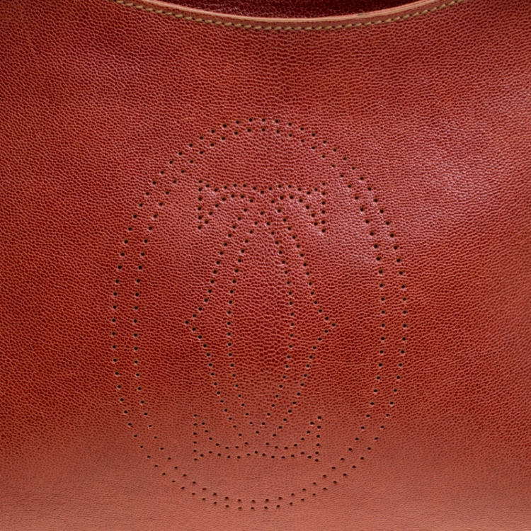 Pre Owned Cartier Red Leather Marcello de Cartier Tote
