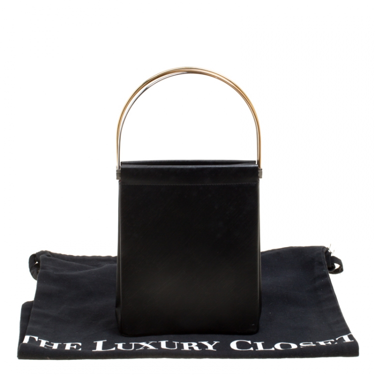 Pre Owned Cartier Black Leather Small Trinity Bag