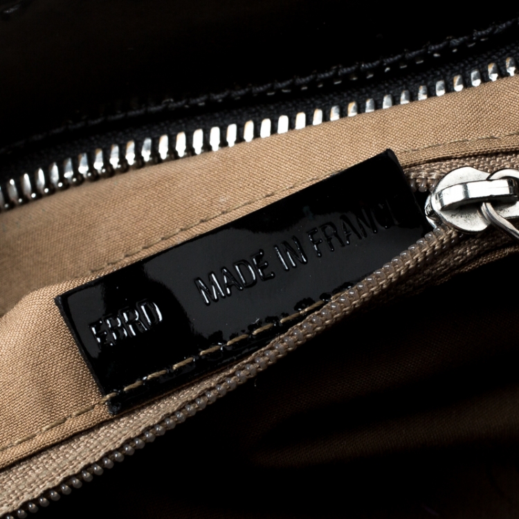 Pre Owned Cartier Black Patent Leather Small Marcello De Cartier Bag
