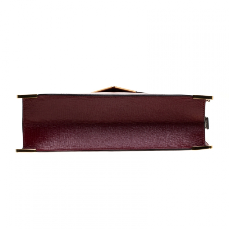Pre Owned Cartier Red Leather Envelope Shoulder Bag