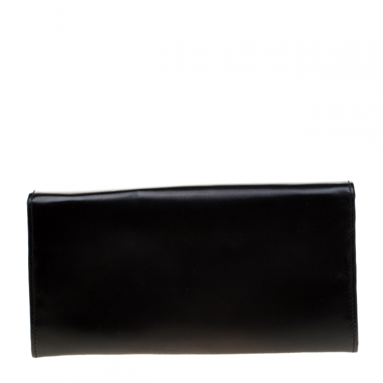 Pre Owned Cartier Black Leather Love Continental Wallet