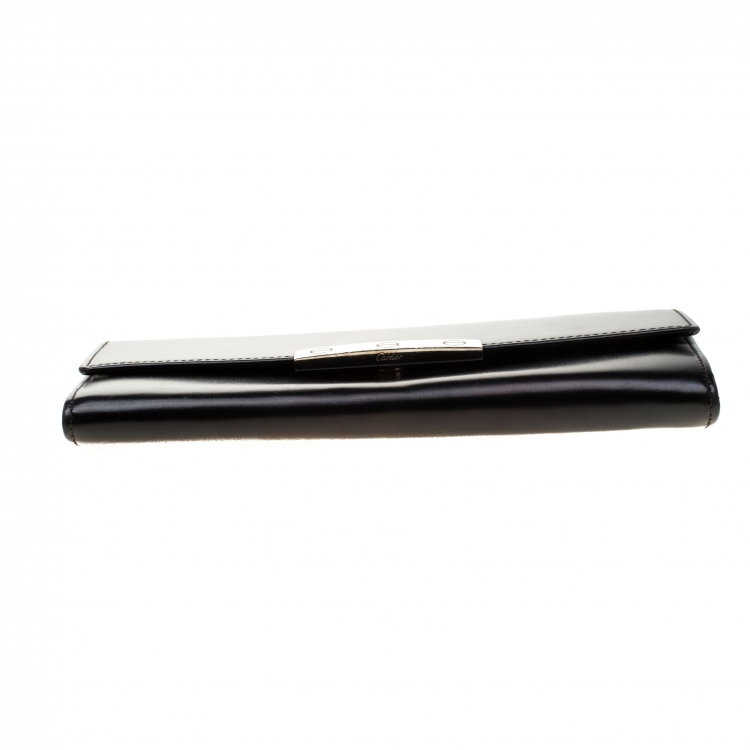 Pre Owned Cartier Black Leather Love Continental Wallet