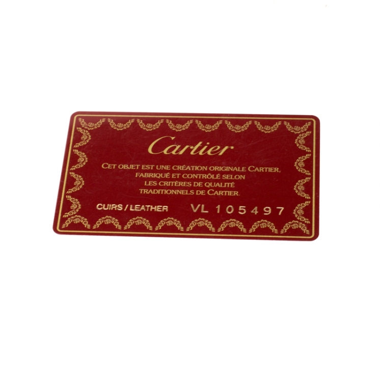 Pre Owned Cartier Red Leather Envelope Shoulder Bag