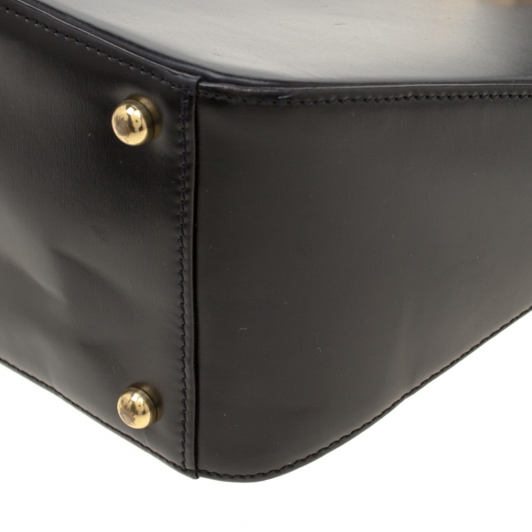 Pre Owned Cartier Black Leather Panthere Bucket Bag