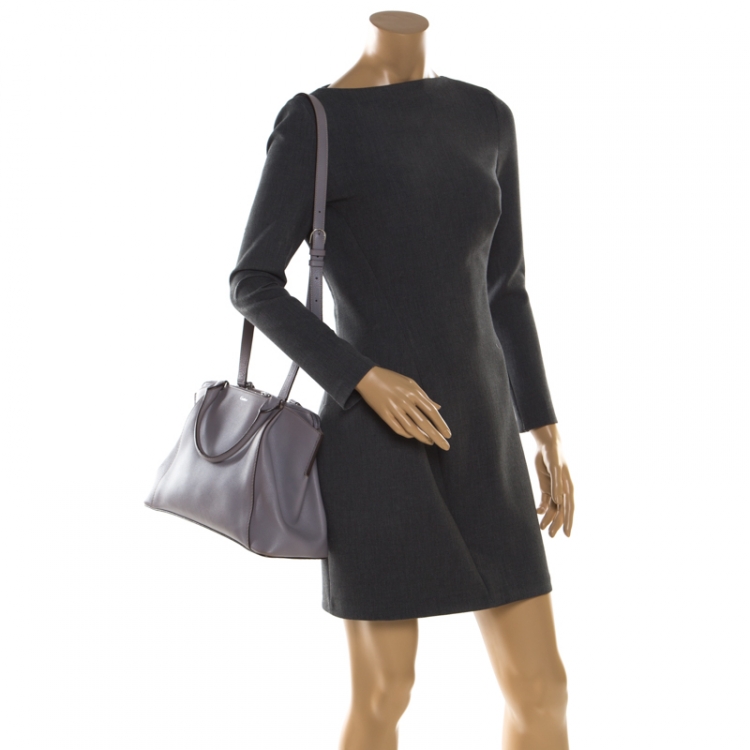 Pre Owned Cartier Light Lavander Leather C De cartier Small Tote