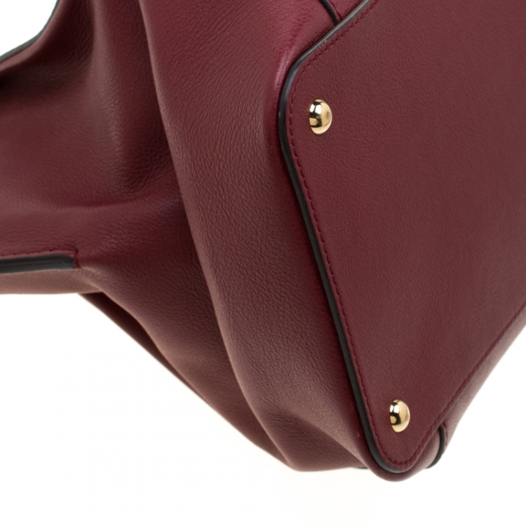 Pre Owned Cartier Red Taurillon Leather Medium C De Cartier Bag