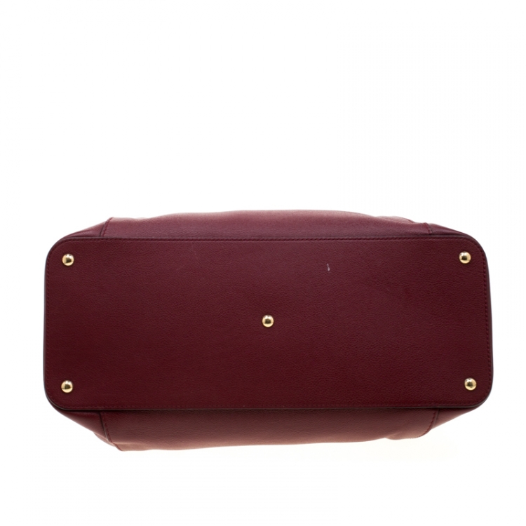 Pre Owned Cartier Red Taurillon Leather Medium C De Cartier Bag