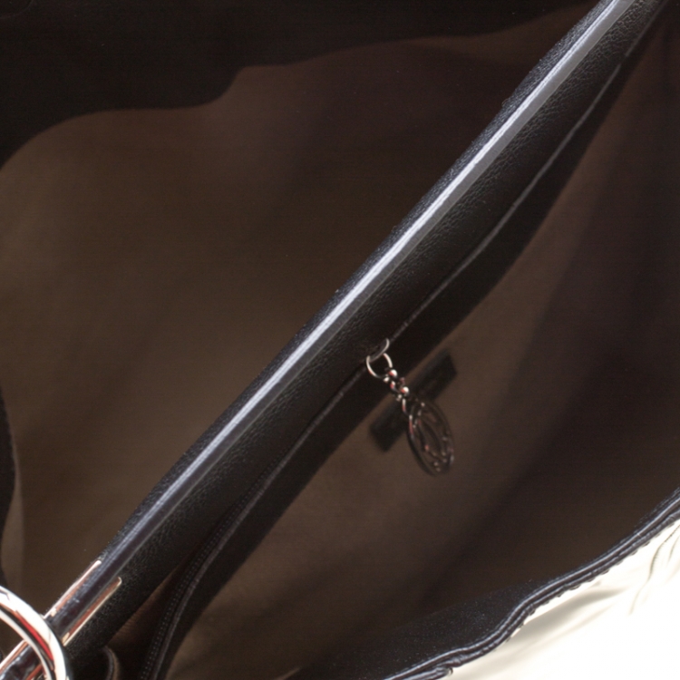 Pre Owned Cartier Black Patent Leather Marcello de Cartier Bag