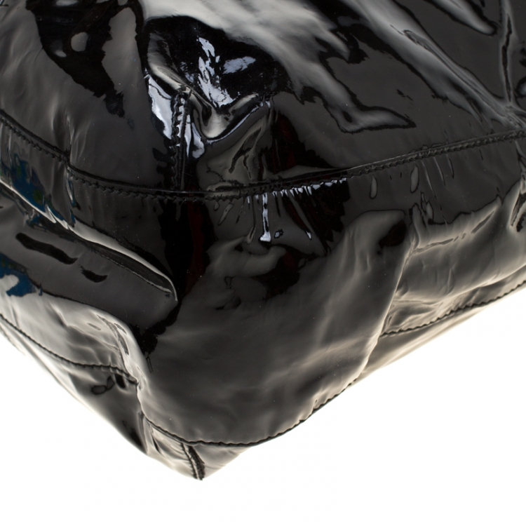Pre Owned Cartier Black Patent Leather Marcello de Cartier Bag