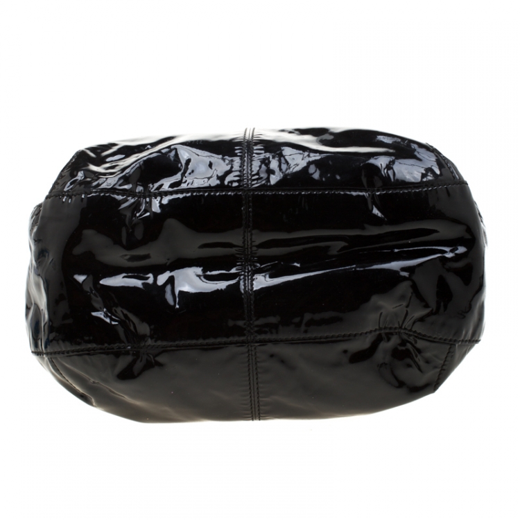 Pre Owned Cartier Black Patent Leather Marcello de Cartier Bag