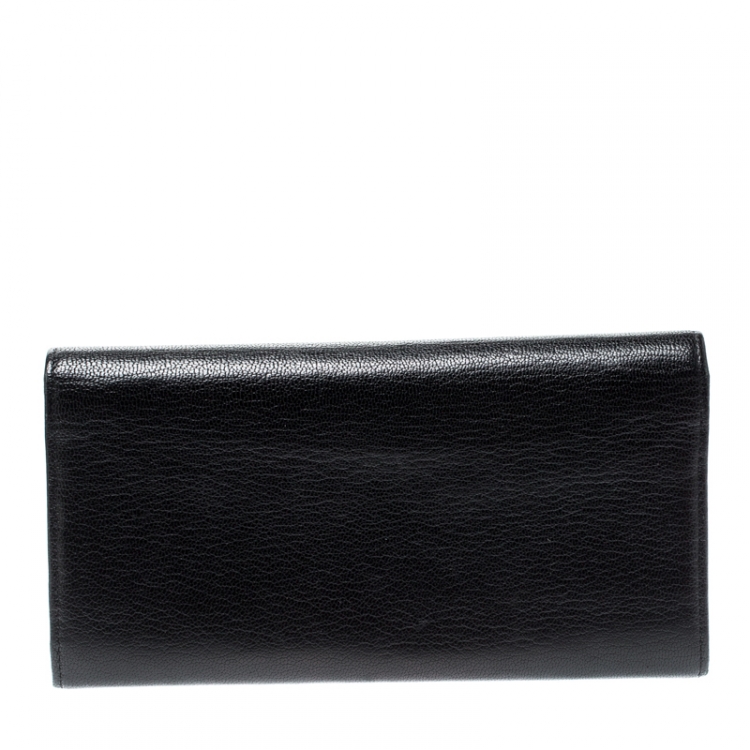 Pre Owned Cartier Black Leather Love Continental Wallet