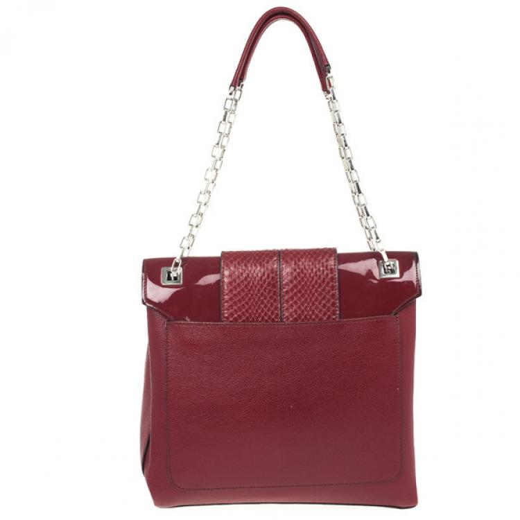 Pre Owned Cartier Red Classic Feminine Line Chain Bag 