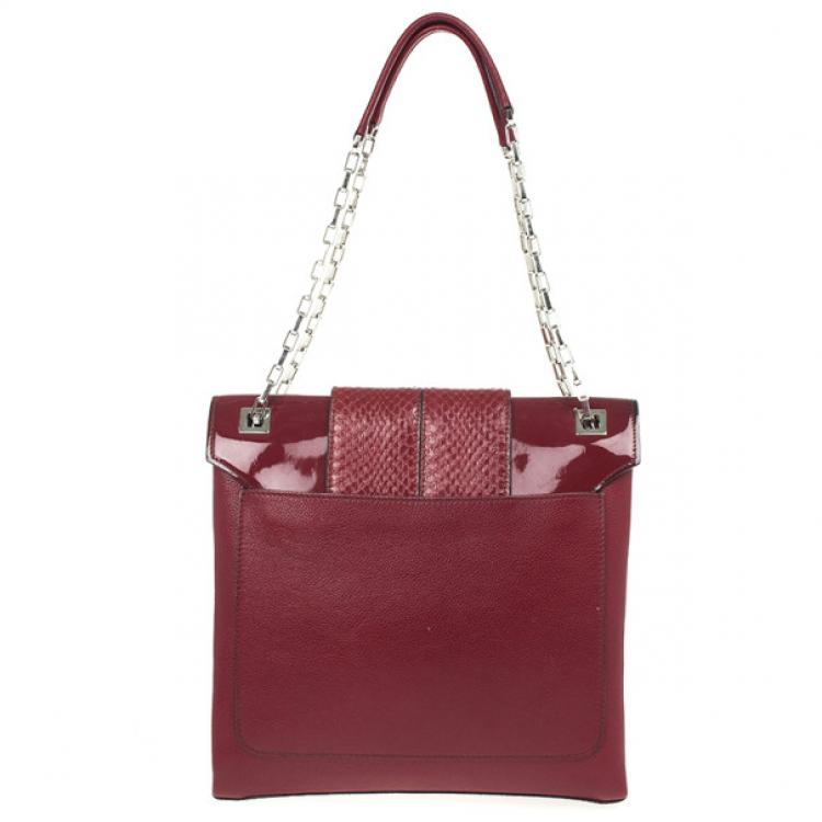 Pre Owned Cartier Red Classic Feminine Line Chain Bag 