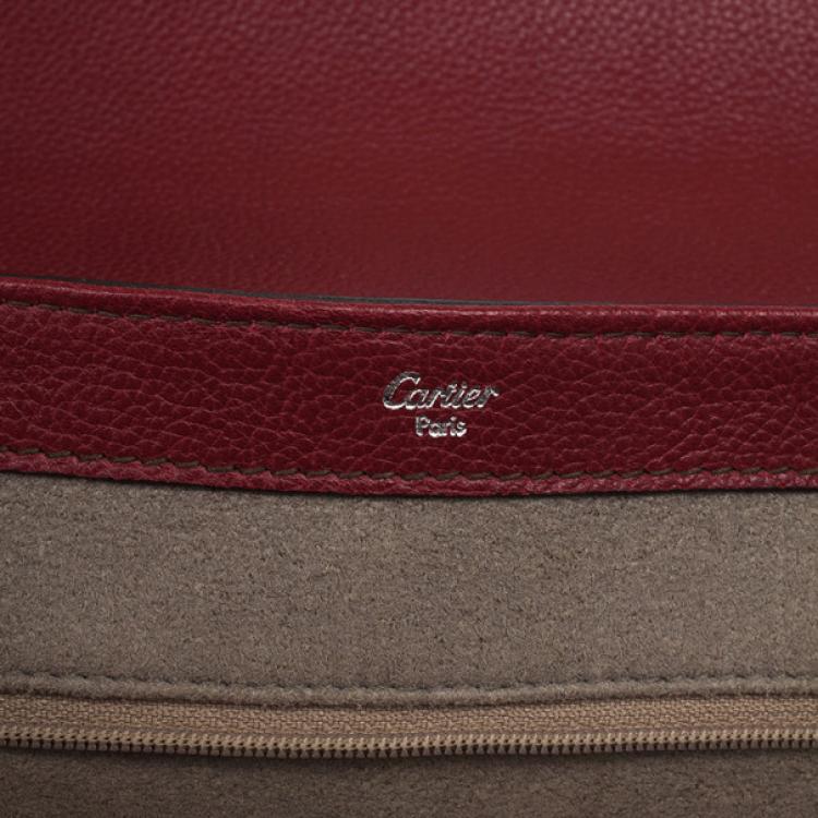 Pre Owned Cartier Red Classic Feminine Line Chain Bag 