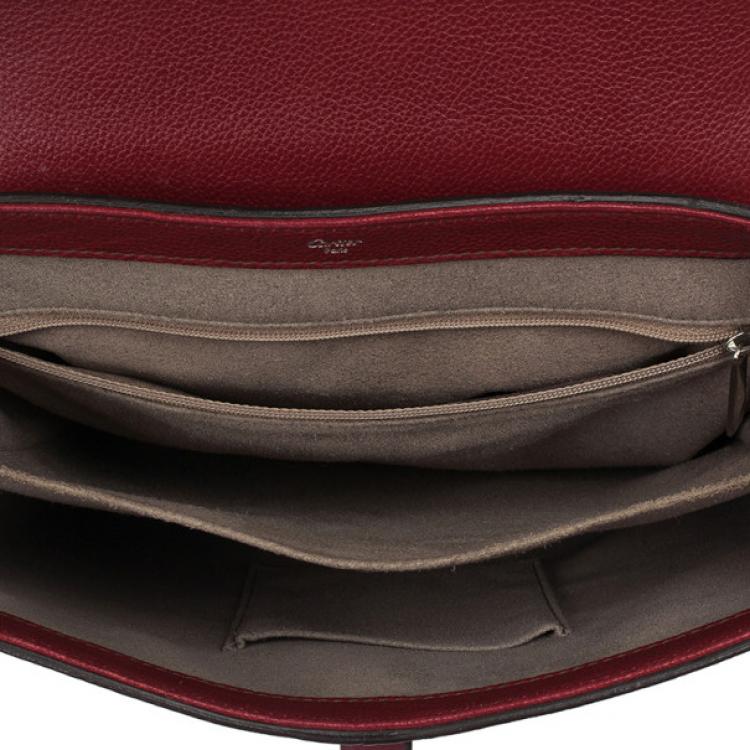 Pre Owned Cartier Red Classic Feminine Line Chain Bag 
