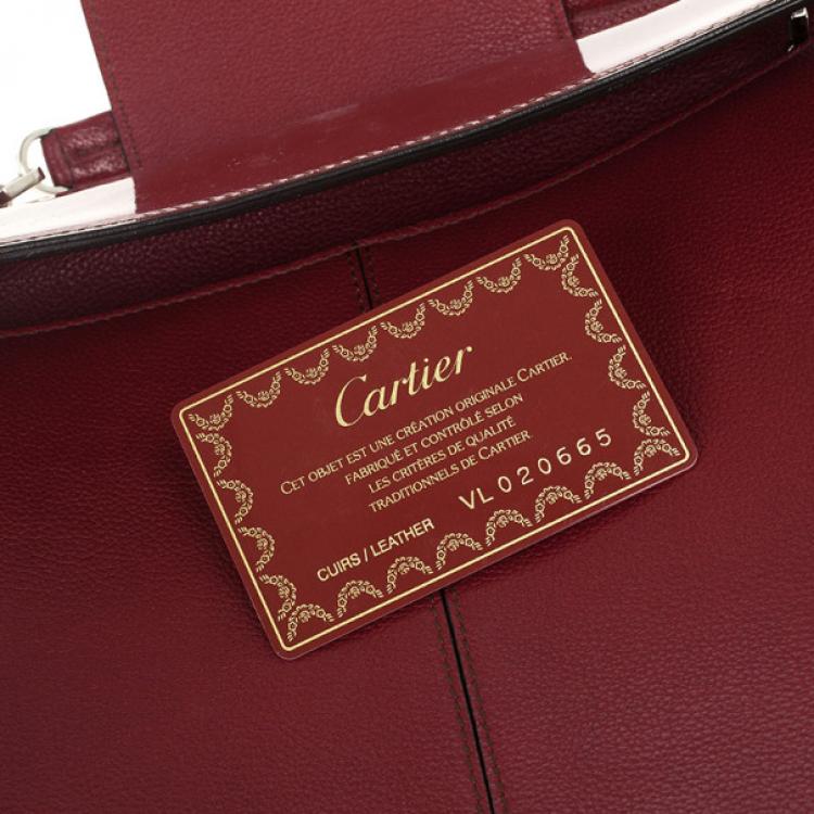 Pre Owned Cartier Red Classic Feminine Line Chain Bag 