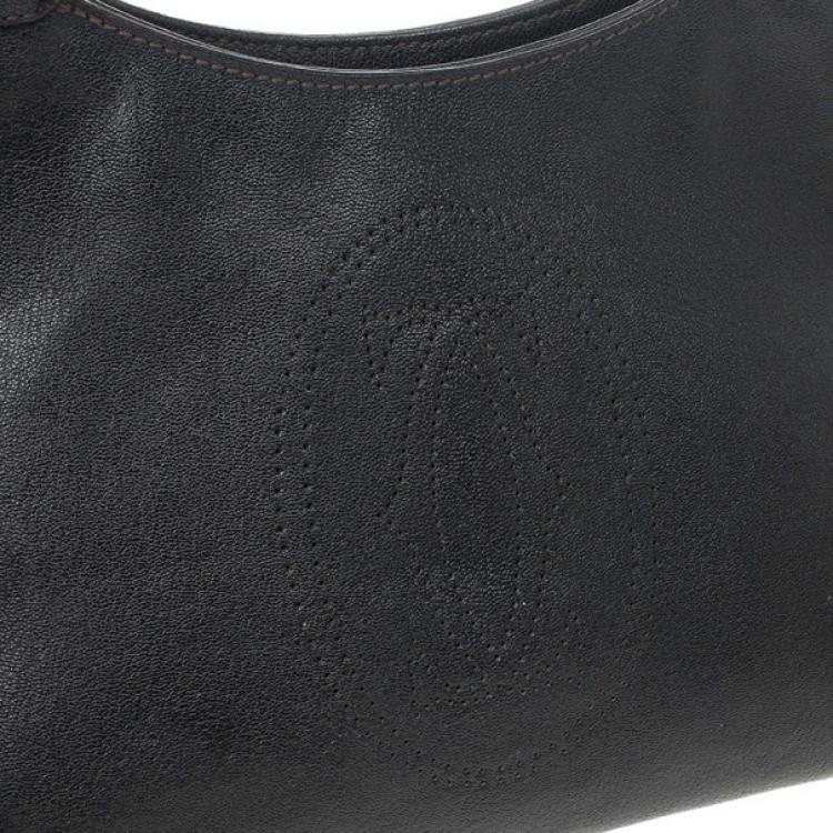 Pre Owned Cartier Black Leather Small Marcello de Cartier Bag