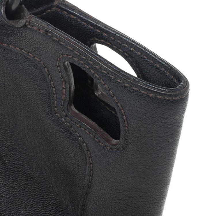 Pre Owned Cartier Black Leather Small Marcello de Cartier Bag