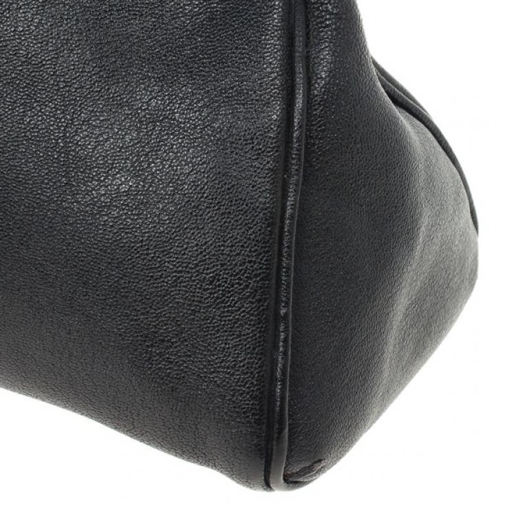 Pre Owned Cartier Black Leather Small Marcello de Cartier Bag