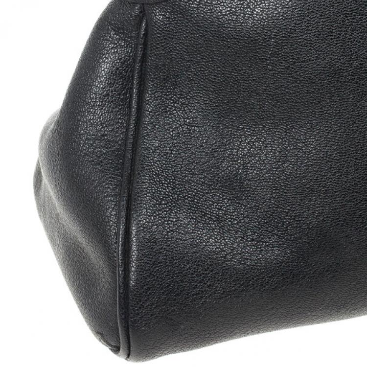 Pre Owned Cartier Black Leather Small Marcello de Cartier Bag