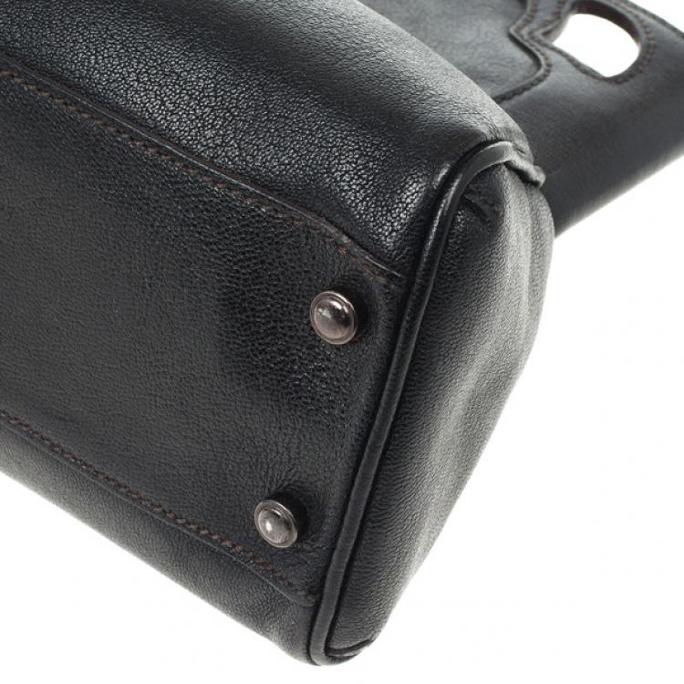 Pre Owned Cartier Black Leather Small Marcello de Cartier Bag