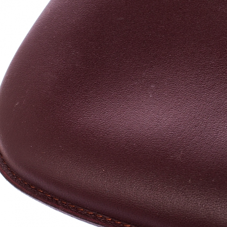 Pre Owned Cartier Burgundy Leather Toiletry Pouch