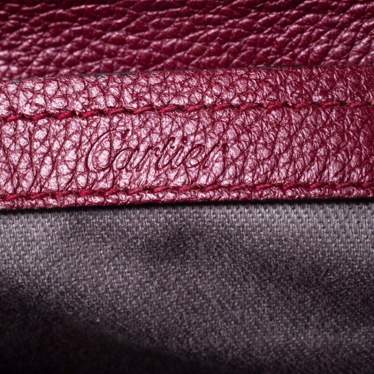 مملوكة مسبقًا Cartier Burgundy Taurillon Leather Mini C de Cartier Satchel             