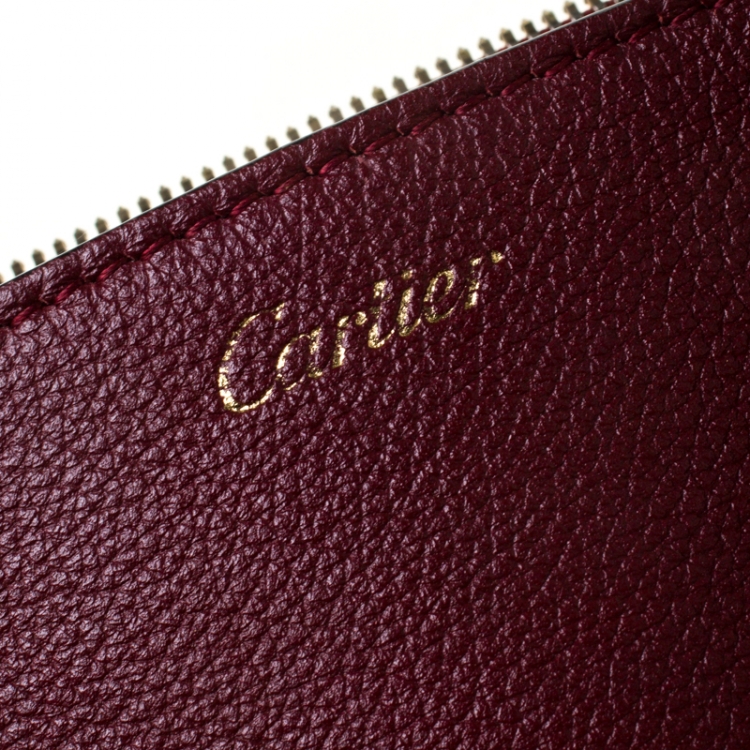 مملوكة مسبقًا Cartier Burgundy Taurillon Leather Mini C de Cartier Satchel             