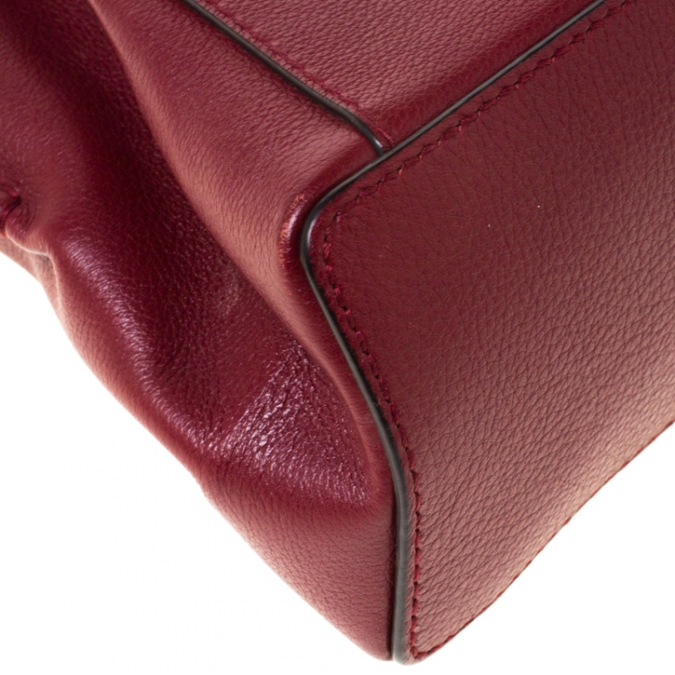 مملوكة مسبقًا Cartier Burgundy Taurillon Leather Mini C de Cartier Satchel             