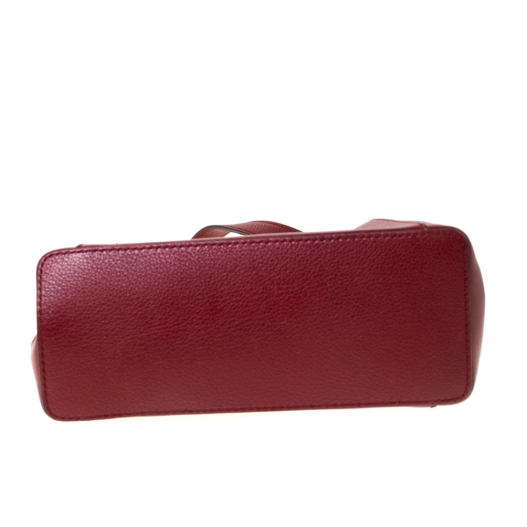 مملوكة مسبقًا Cartier Burgundy Taurillon Leather Mini C de Cartier Satchel             