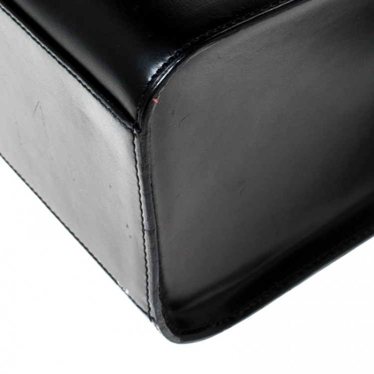 Pre Owned Cartier Black Leather Panthere Box Satchel