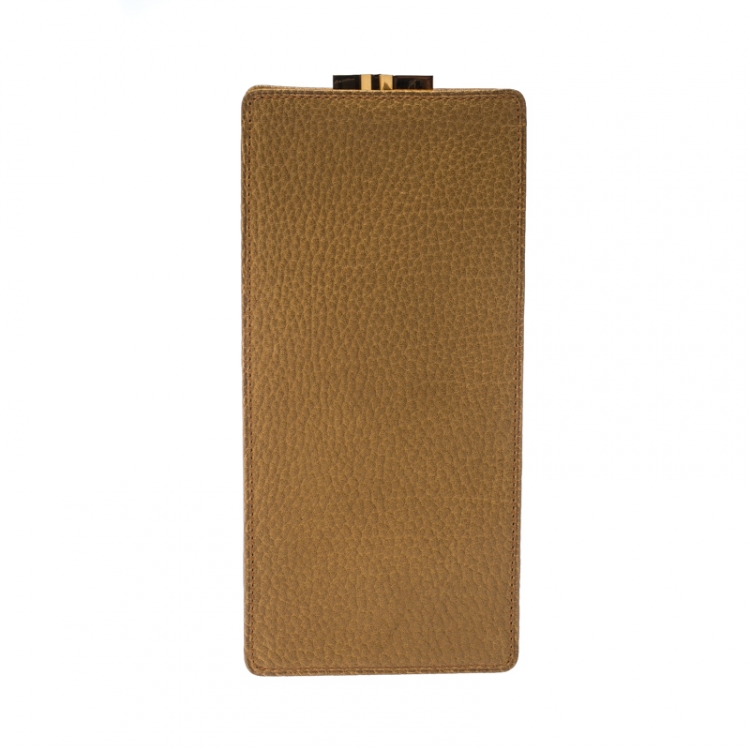 Pre Owned Cartier Beige Leather Vintage Lock Long Wallet