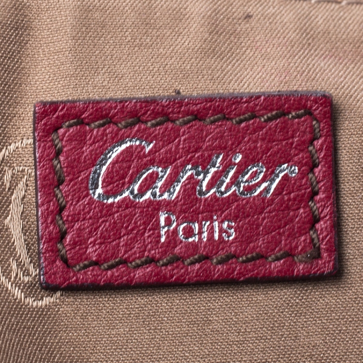 مملوكة مسبقًا Cartier Burgundy Leather Medium Marcello de Cartier Bag