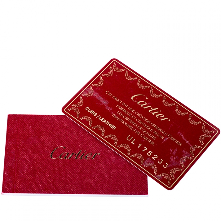مملوكة مسبقًا Cartier Burgundy Leather Medium Marcello de Cartier Bag