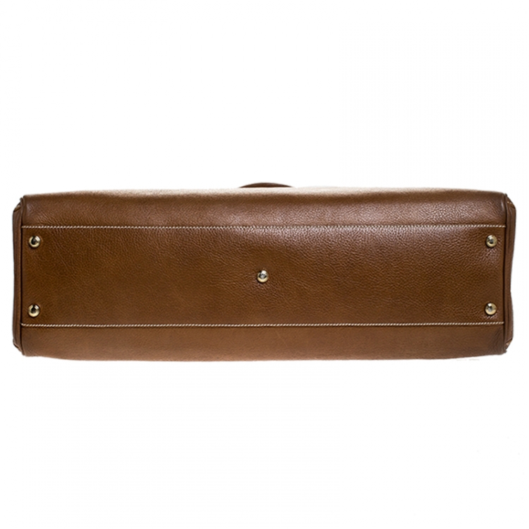 Pre Owned Cartier Tan Leather Medium Marcello de Cartier Bag