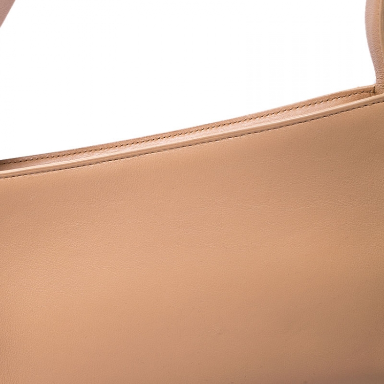 Pre Owned Cartier Beige Leather Shoulder Bag