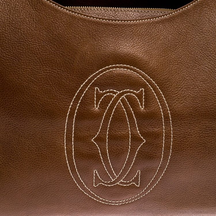 مملوكة مسبقًا Cartier Brown Leather Large Marcello de Cartier Bag