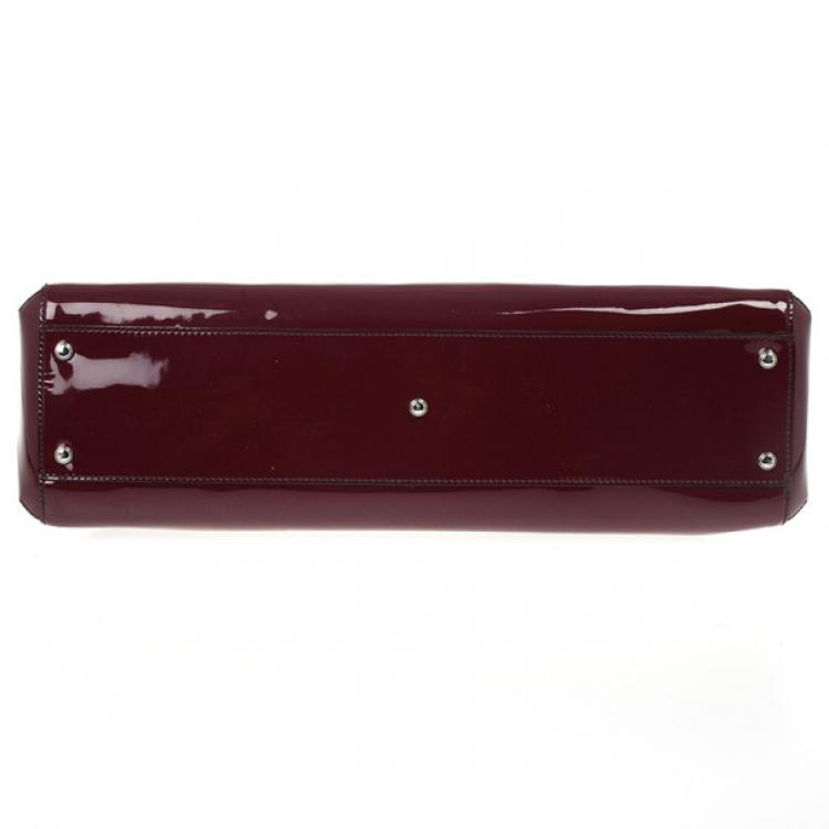 Pre Owned Cartier Red Patent Marcello De Cartier Bag