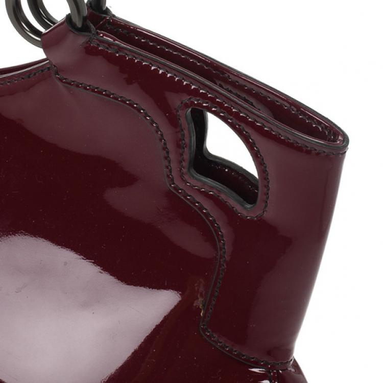 Pre Owned Cartier Red Patent Marcello De Cartier Bag