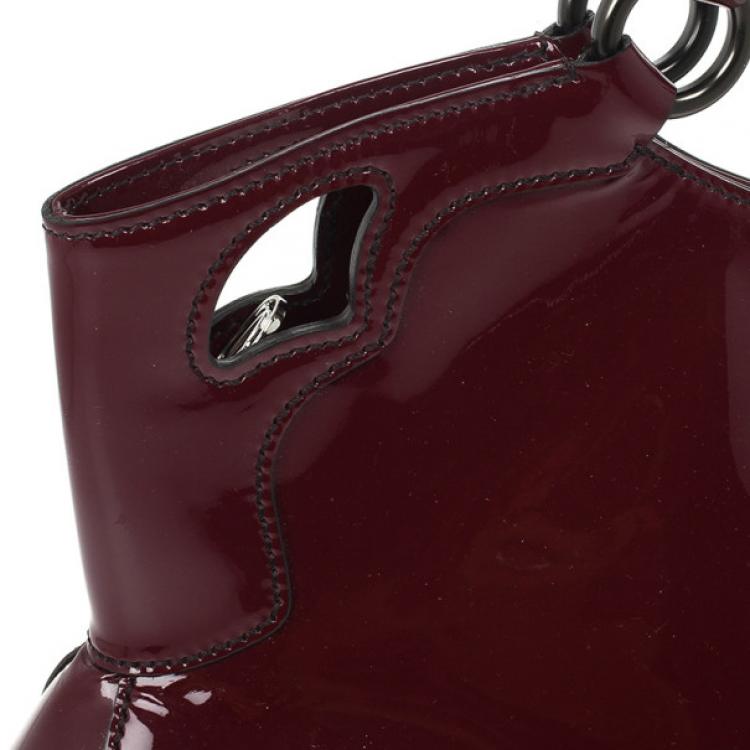 Pre Owned Cartier Red Patent Marcello De Cartier Bag