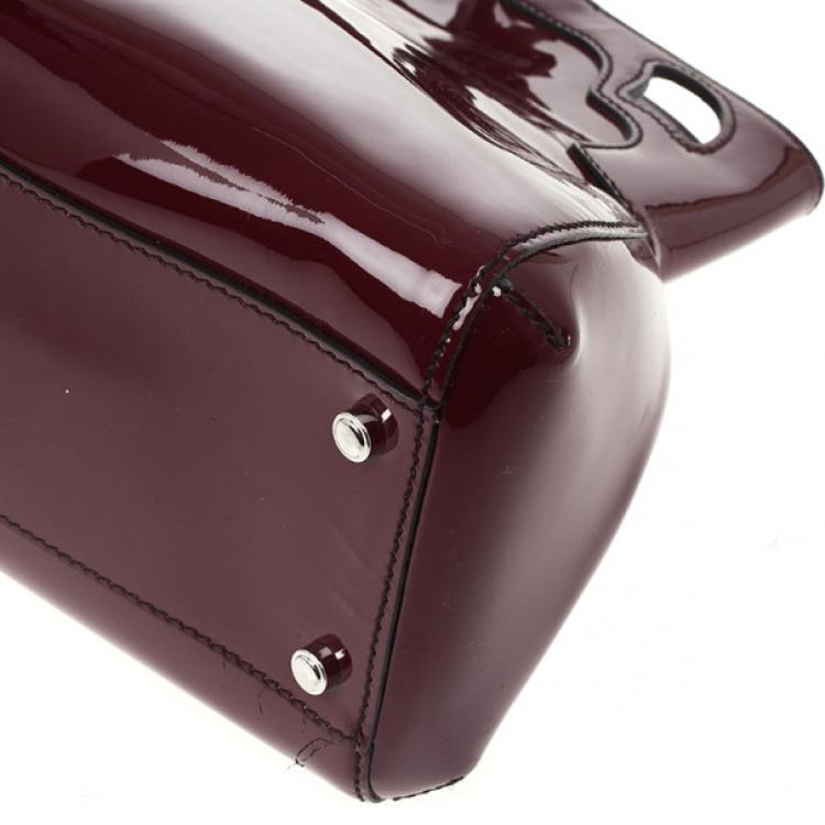 Pre Owned Cartier Red Patent Marcello De Cartier Bag