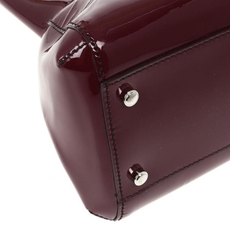 Pre Owned Cartier Red Patent Marcello De Cartier Bag