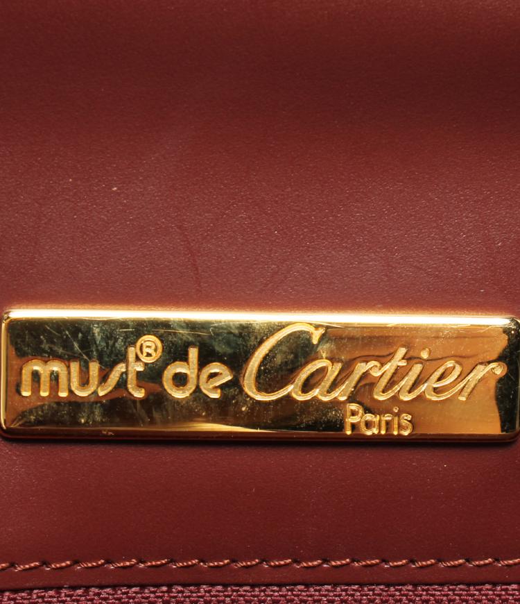Pre Owned Cartier Red Leather Must Shoulder Bag