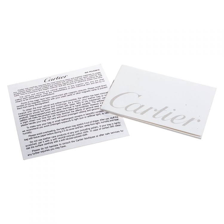مملوكة مسبقًا Cartier Beige Leather Cabochon Flap Shoulder Bag