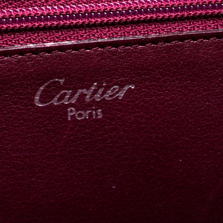 مملوكة مسبقًا Cartier Beige Leather Cabochon Flap Shoulder Bag