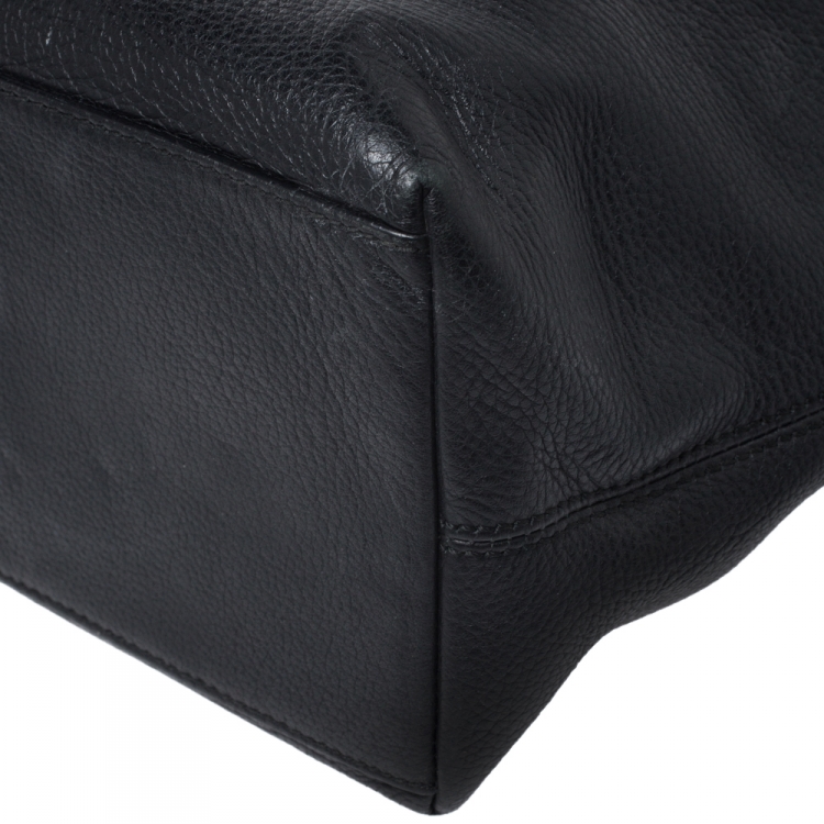 Pre Owned Cartier Black Leather and Snakeskin Limited Edition 'Marcello De Cartier' Tote